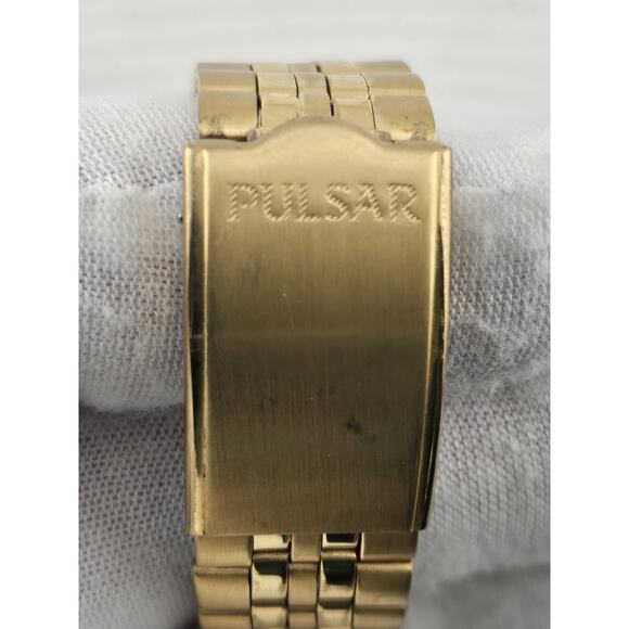Masonic Seiko Pulsar Quartz Mens Gold Plated 3Y03-0160 New Battery Tested Runs - Picture 7 of 9